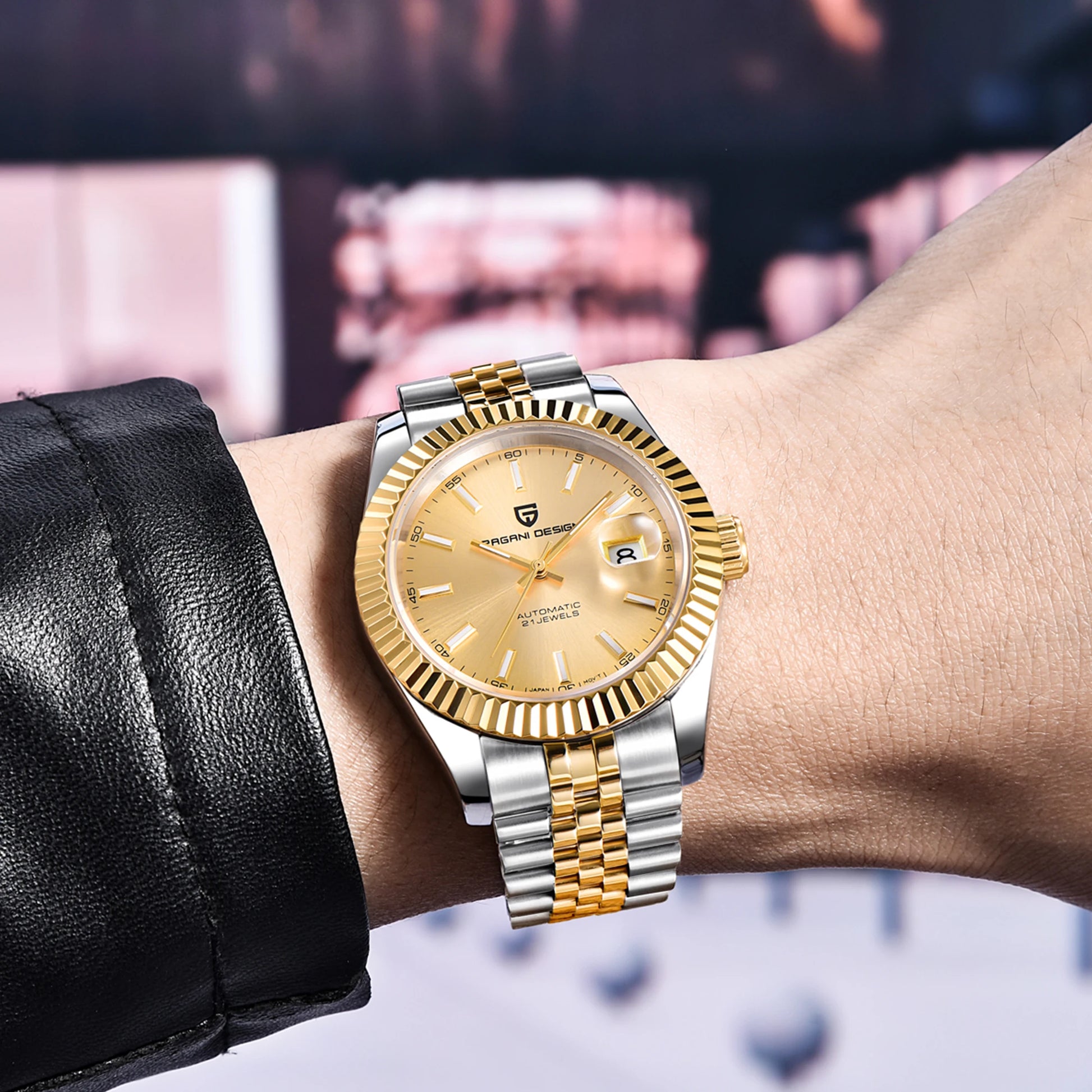 Mechanical Watch Men Wrist Automatic Watches Men Waterproof Black Full-Steel Watch Clock Montre Homme Newwatch